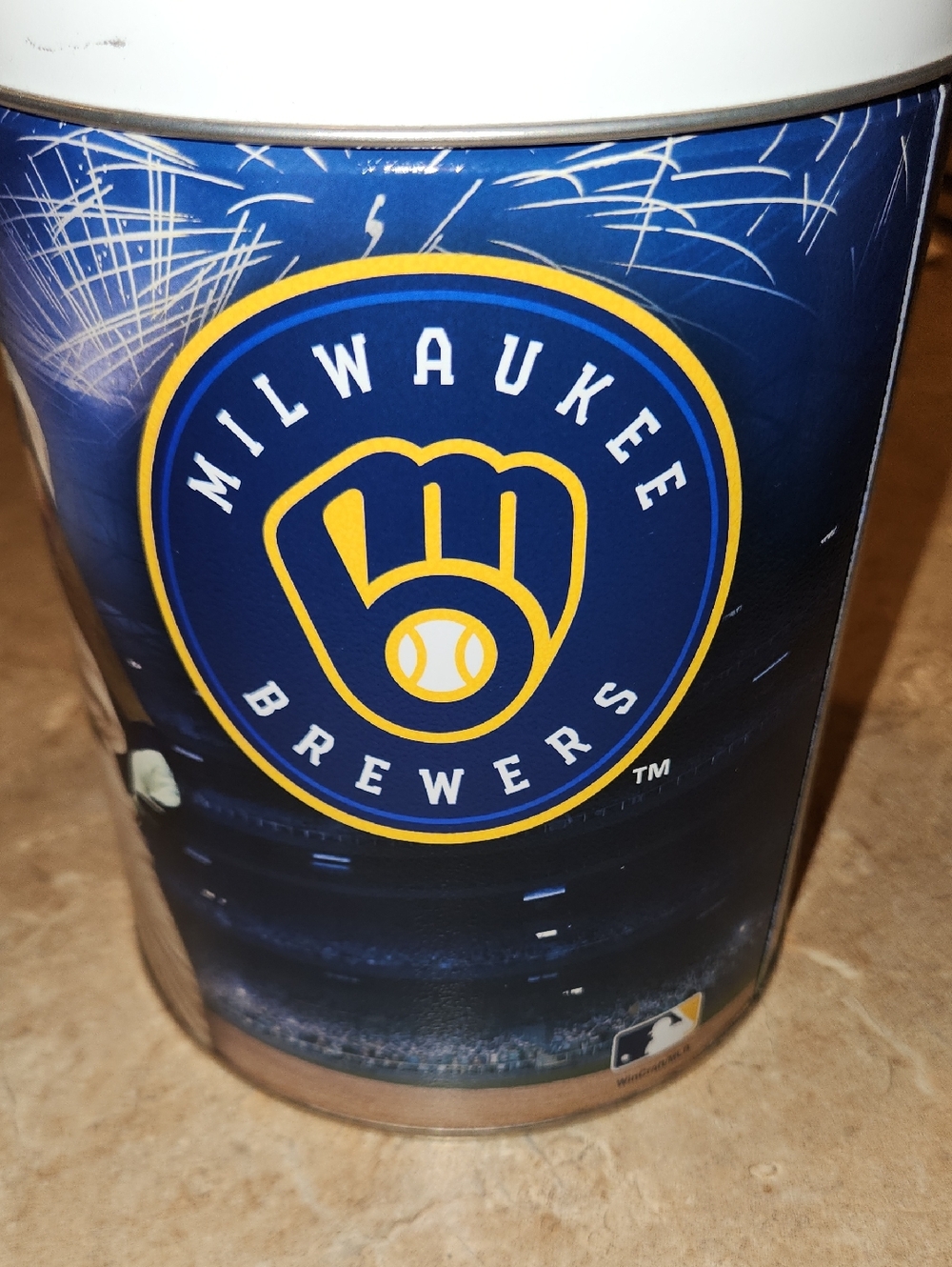 Milwaukee Brewers Logo Collectible Can - Blue & Gold